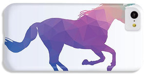 Polygonal Unicorn Horse Silhouette - Phone Case