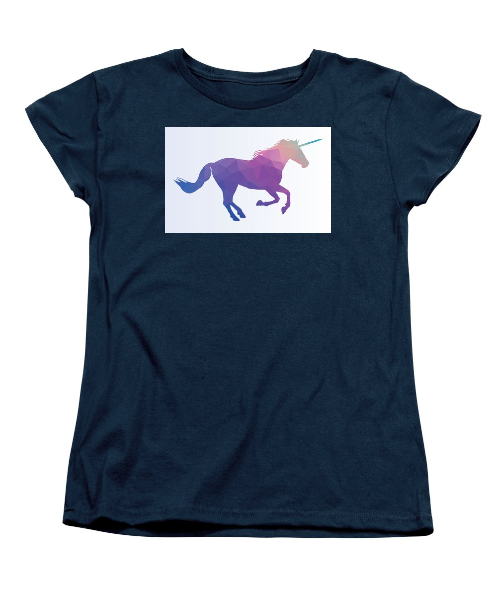 Polygonal Unicorn Horse Silhouette - Women's T-Shirt (Standard Fit)