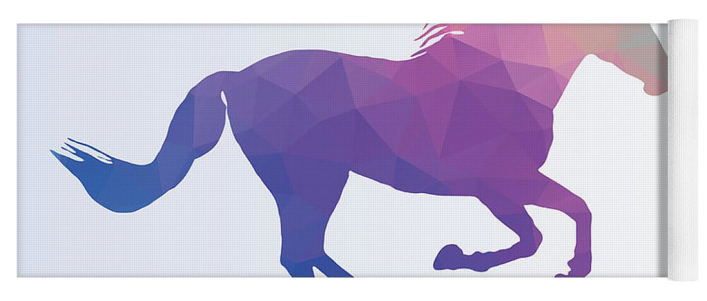 Polygonal Unicorn Horse Silhouette - Yoga Mat