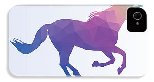 Polygonal Unicorn Horse Silhouette - Phone Case