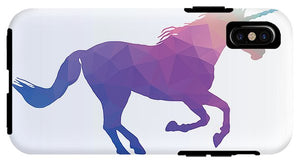 Polygonal Unicorn Horse Silhouette - Phone Case