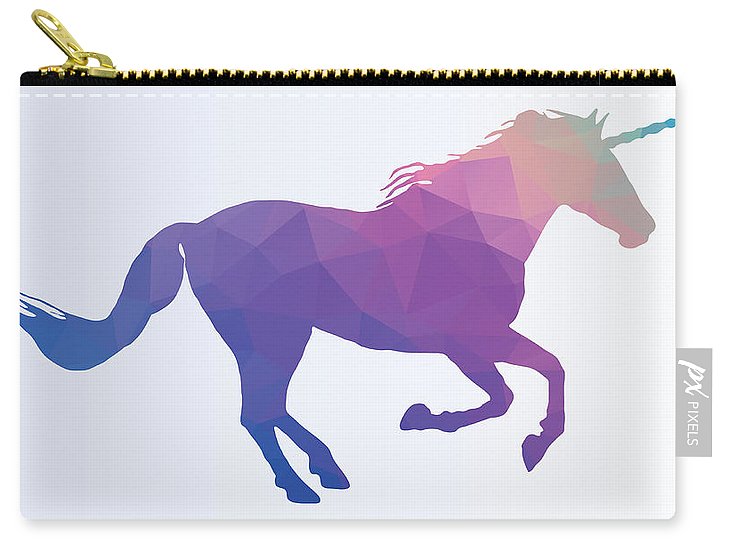 Polygonal Unicorn Horse Silhouette - Carry-All Pouch