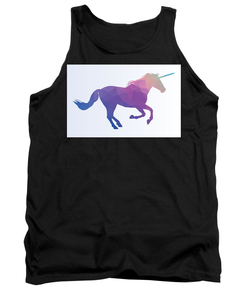Polygonal Unicorn Horse Silhouette - Tank Top
