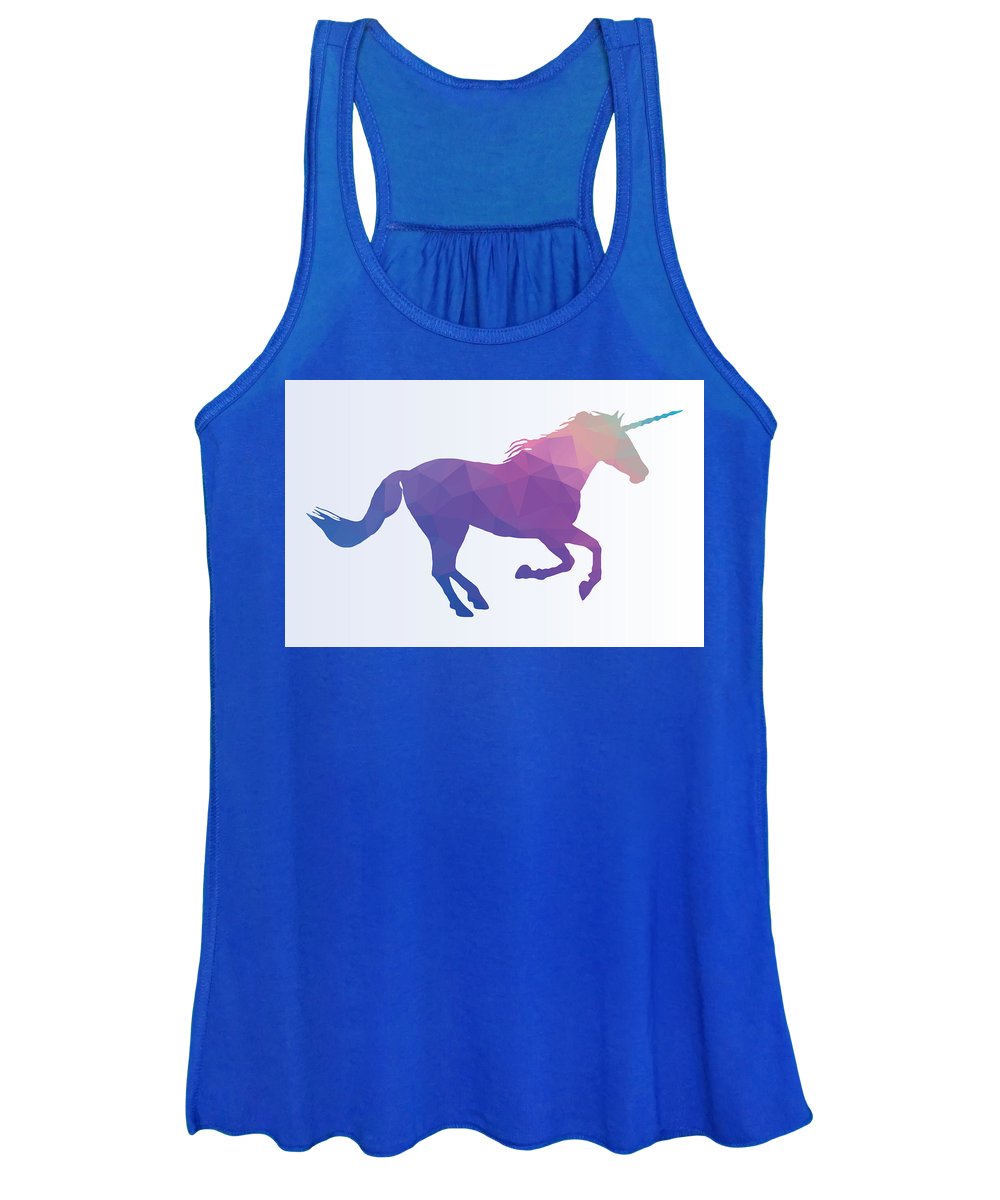 Polygonal Unicorn Horse Silhouette - Women's Tank Top