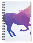 Polygonal Unicorn Horse Silhouette - Spiral Notebook