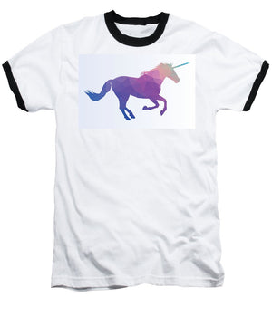 Polygonal Unicorn Horse Silhouette - Baseball T-Shirt
