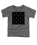 Vector seamless pattern of white horse silhouette with heart isolated on black - Toddler T-Shirt